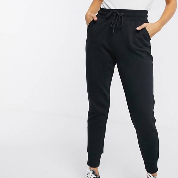 Convere High Waisted Slim Fit Black Sweatpants - Picture 2 of 12